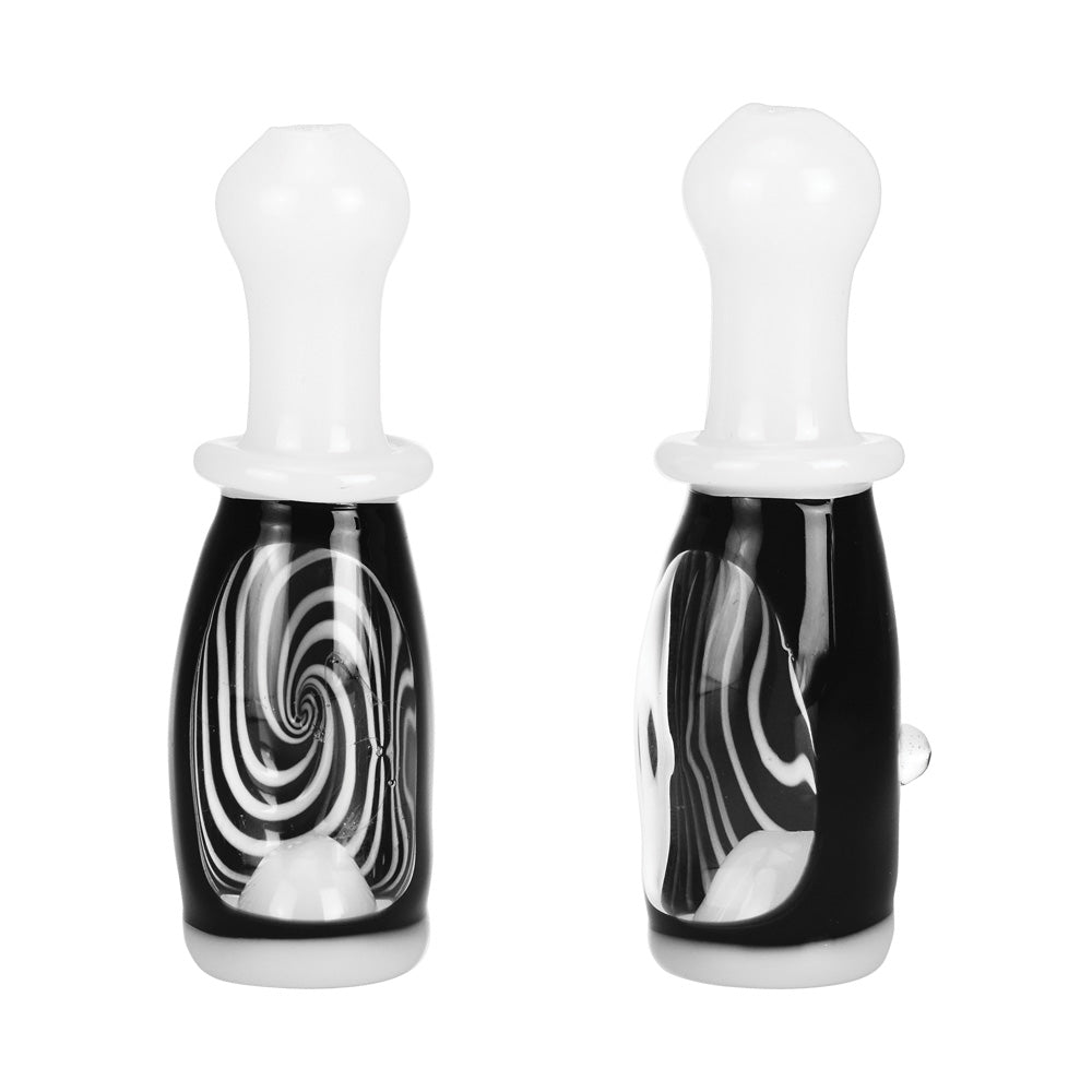 The High Culture Inside Spiral Bowling Pin Chillum Pipe - 3.5