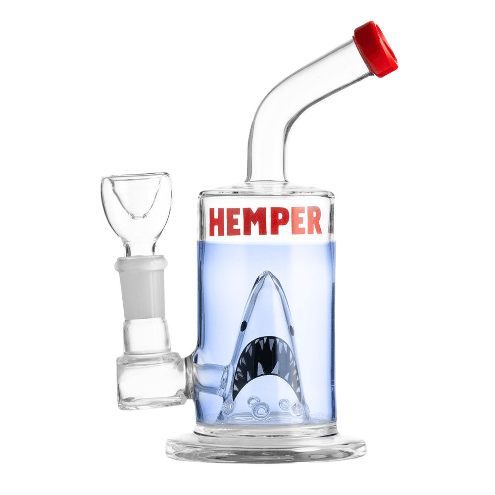 Hemper Shark Bong Water Pipe - 7" / 14mm F