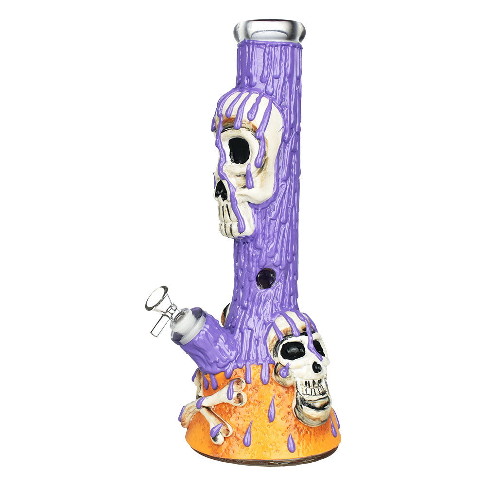 The High Culture Skull & Bones 3D Painted Beaker Water Pipe - 14" / 14mm F