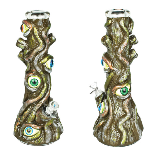 The High Culture  Trees Have Eyes 3D Painted Beaker Water Pipe - 14" / 14mm F Bong