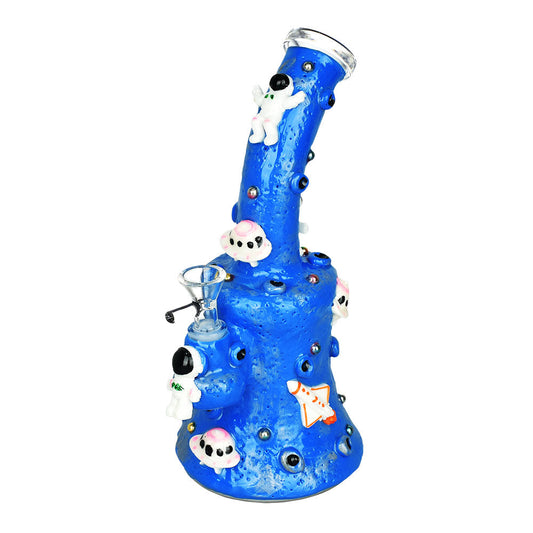 The High Culture Astronauts 3D Painted Water Pipe - 9.5" / 14mm F