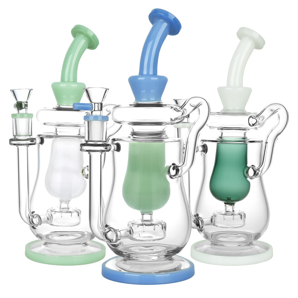 The High Culture Cocktail Cup Recycler Water Pipe - 11"/14mm F/Colors Vary