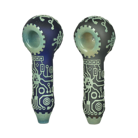 Milkyway Glass Circuitboard Color Hand Pipe - 4.5"