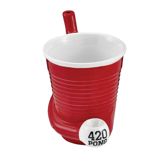 The High Culture Beer Pong Cup Ceramic Pipe  5.5"