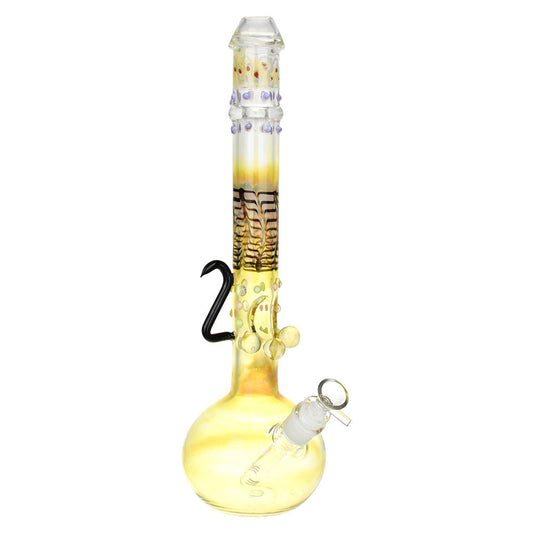 The High Culture  Amber Menagerie Bubble Base Water Pipe - 15" / 14mm F