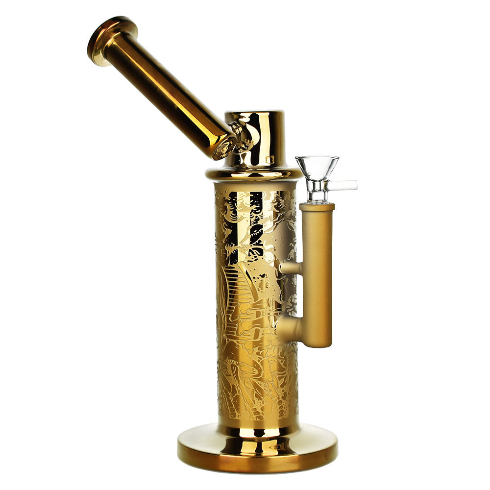 The High Culture  Death & Decay Electroplated Water Bong Smoking  Pipe - 10.75"/14mm F