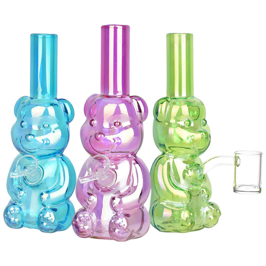 The High Culture Bear Buddy Electroplated Water Pipe | 6" | 10mm F