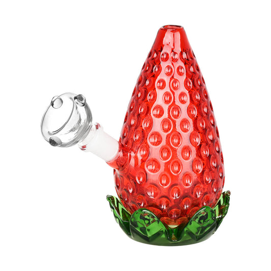 The High Culture Strawberry Glass Bubbler Pipe - 4.25" / 10mm F