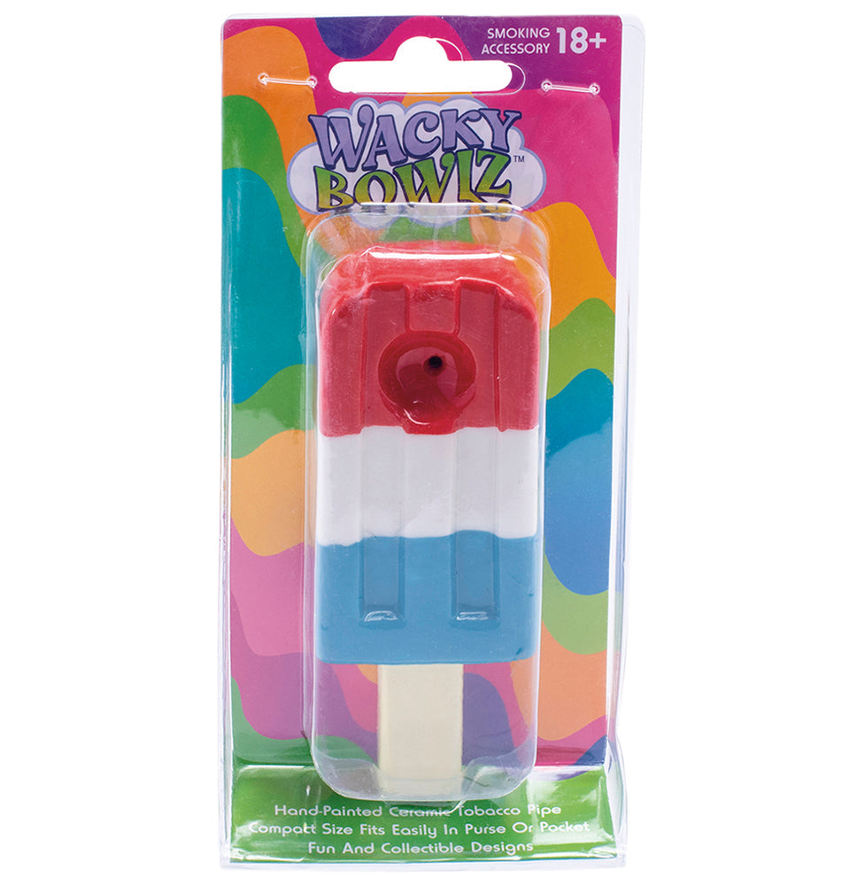 Wacky Bowlz Popsicle Ceramic Hand Pipe - 4.5"