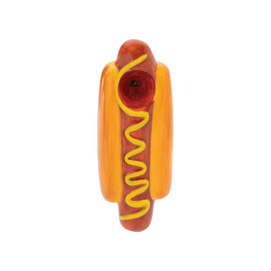 Wacky Bowlz Hot Dog Ceramic Hand Pipe | 4.5"