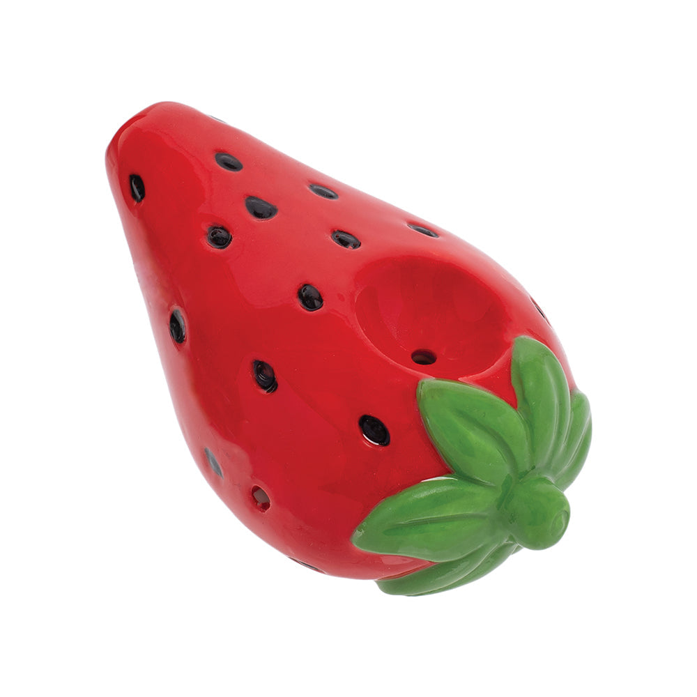 Wacky Bowlz Strawberry Ceramic Hand Pipe | 3.5"