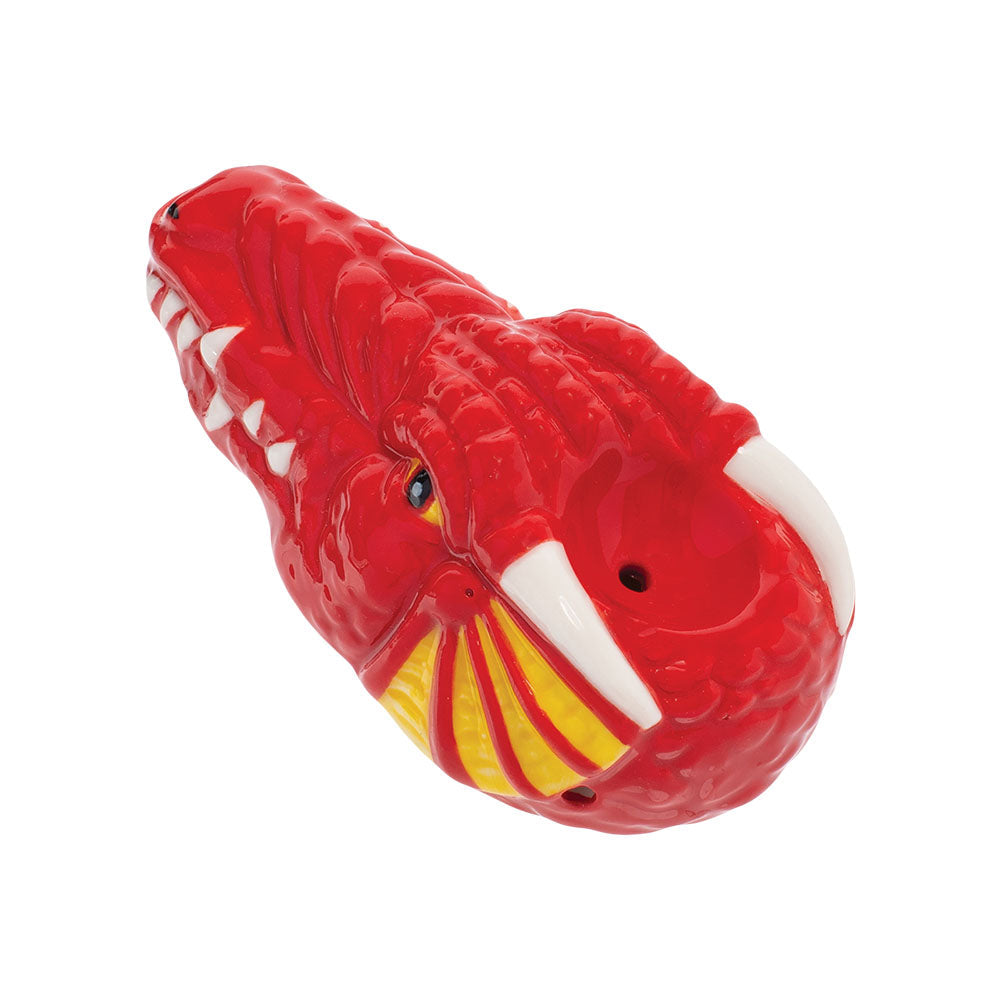 Wacky Bowlz Red Dragon Ceramic Hand Pipe | 3.5