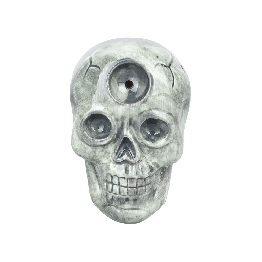 Wacky Bowlz Skull Ceramic Hand Pipe | 3.5