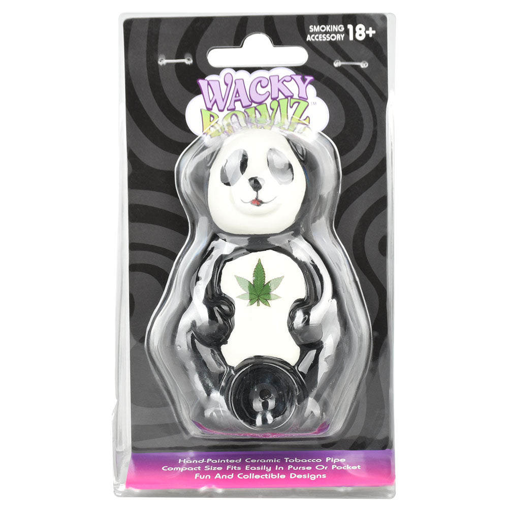 Wacky Bowlz Panda Ceramic Hand Pipe - 4"