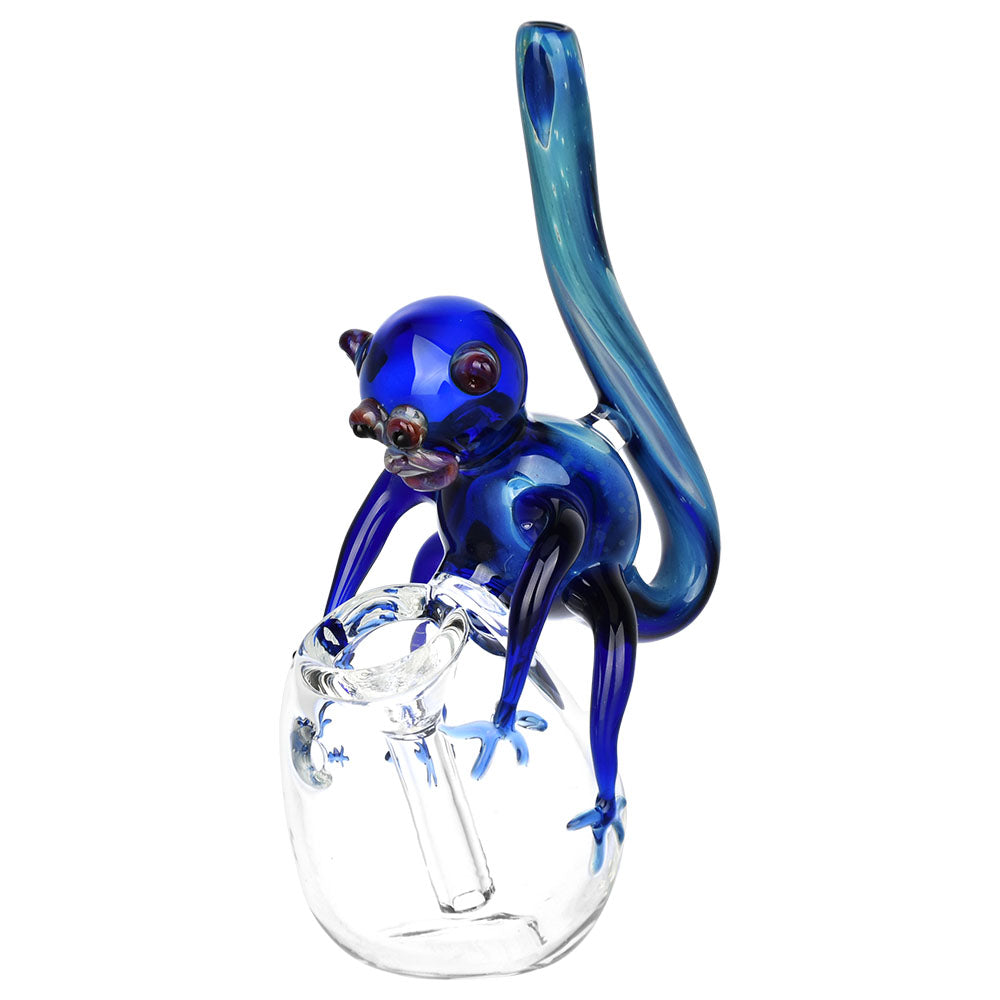 The High Culture Blue Monkey Bubbler Pipe - 5.75"