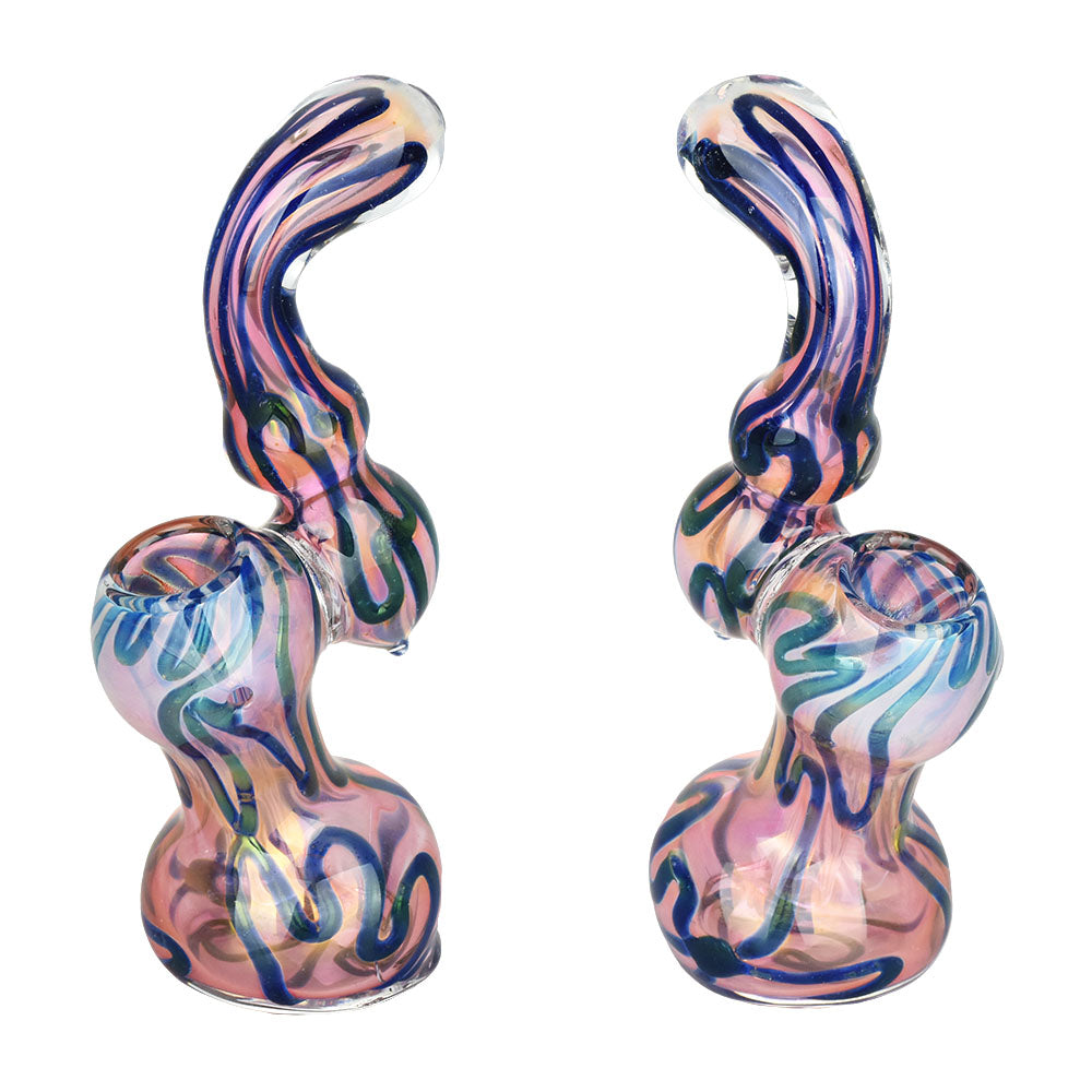 The High Culture Twisted Stripe Bubbler Pipe - 5.5"