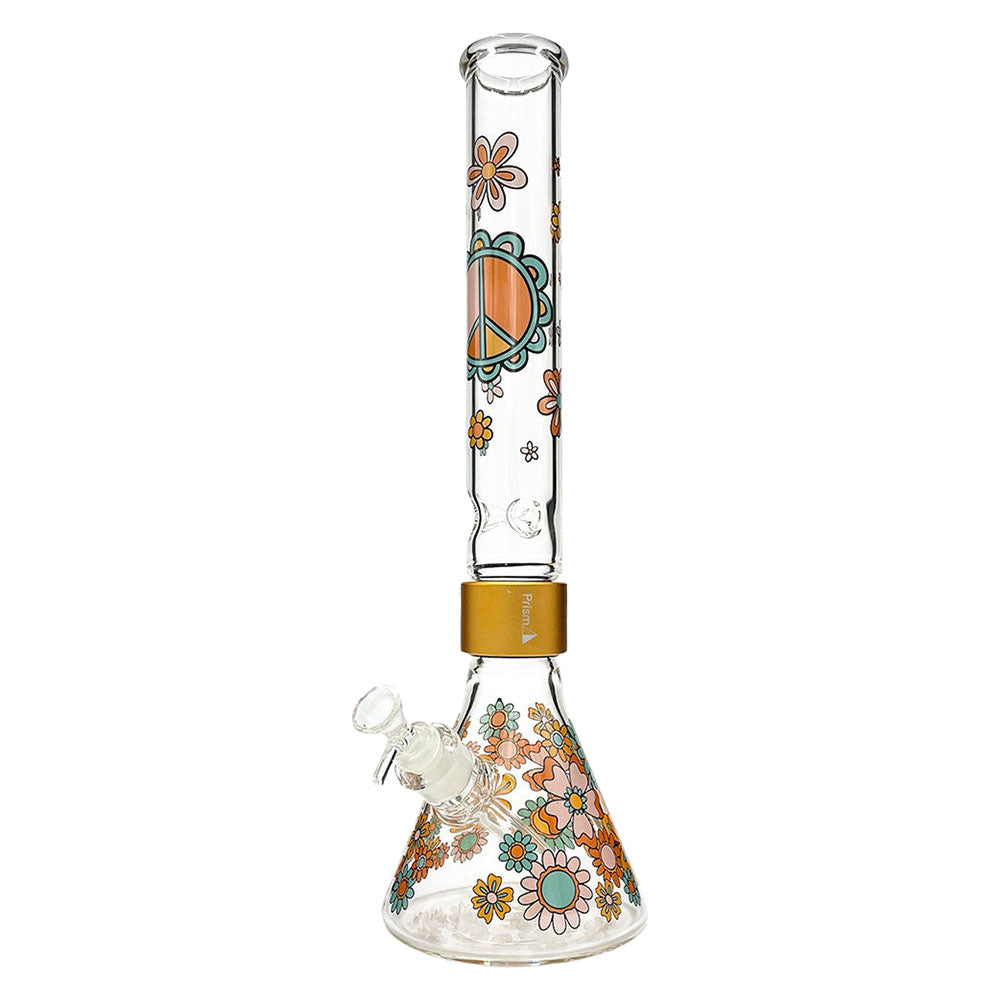 Prism Flower Power Tall Beaker Single Stack Water Pipe - 18