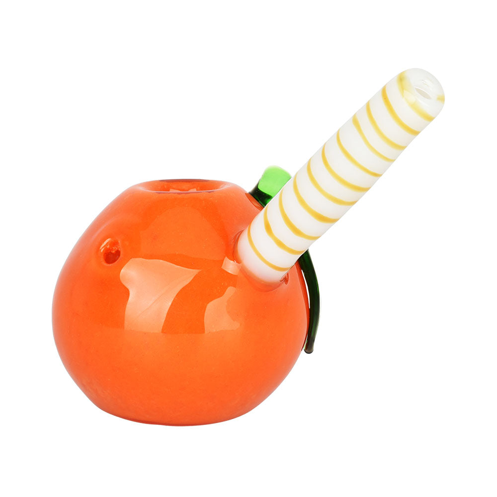 The High Culture Peach Glass Bubbler Pipe - 4.5"