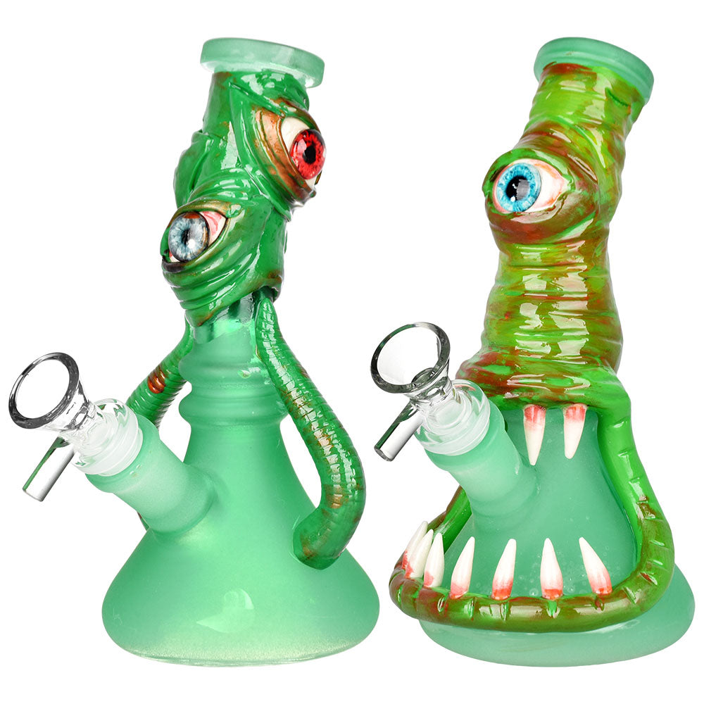 The High Culture  Eyed 3D Painted Beaker Water Pipe - 7.5" /