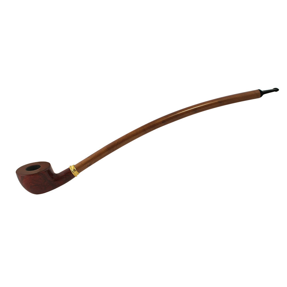 Pulsar Shire Pipes Curved Pear Cherry Wood Pipe - 15â€