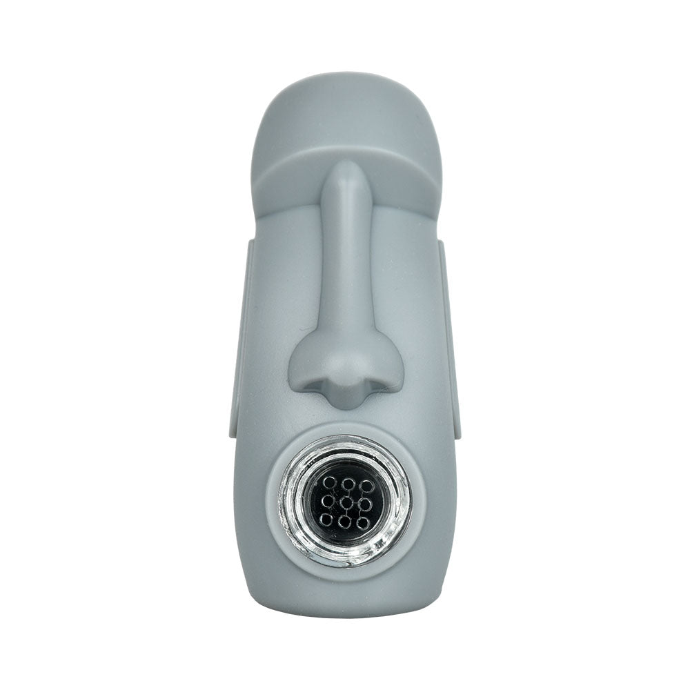 The High Culture Stoned Head Statue Silicone Hand Pipe - 3.25"