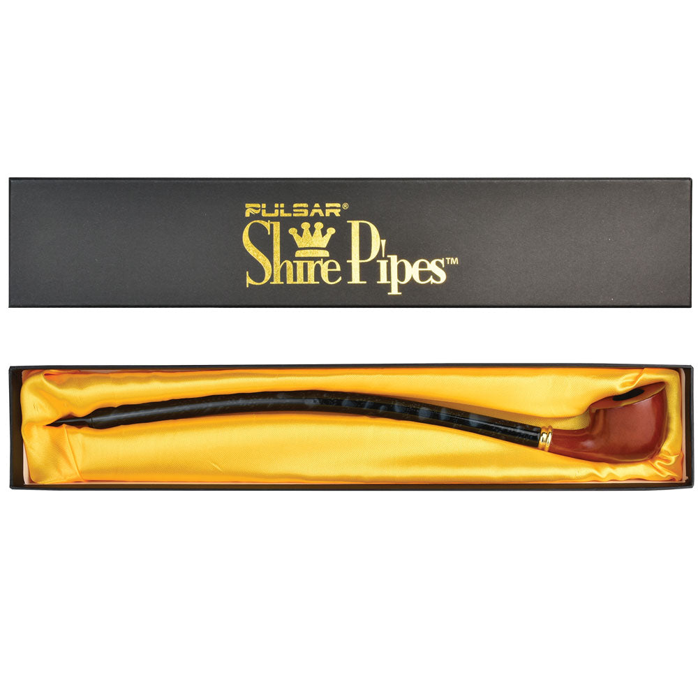 Pulsar Shire Pipes Curved Smooth Cherry Wood Tobacco Pipe