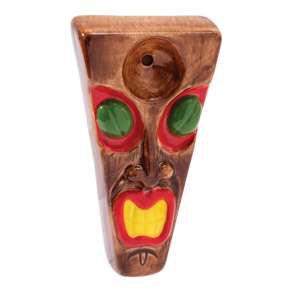 Wacky Bowlz Tiki Ceramic Pipe - 3.5