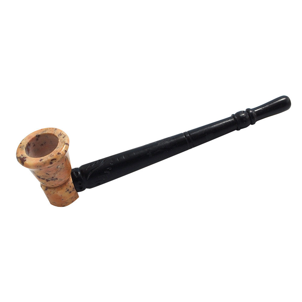 The High Culture Stone Pipe w/ Wooden Stem