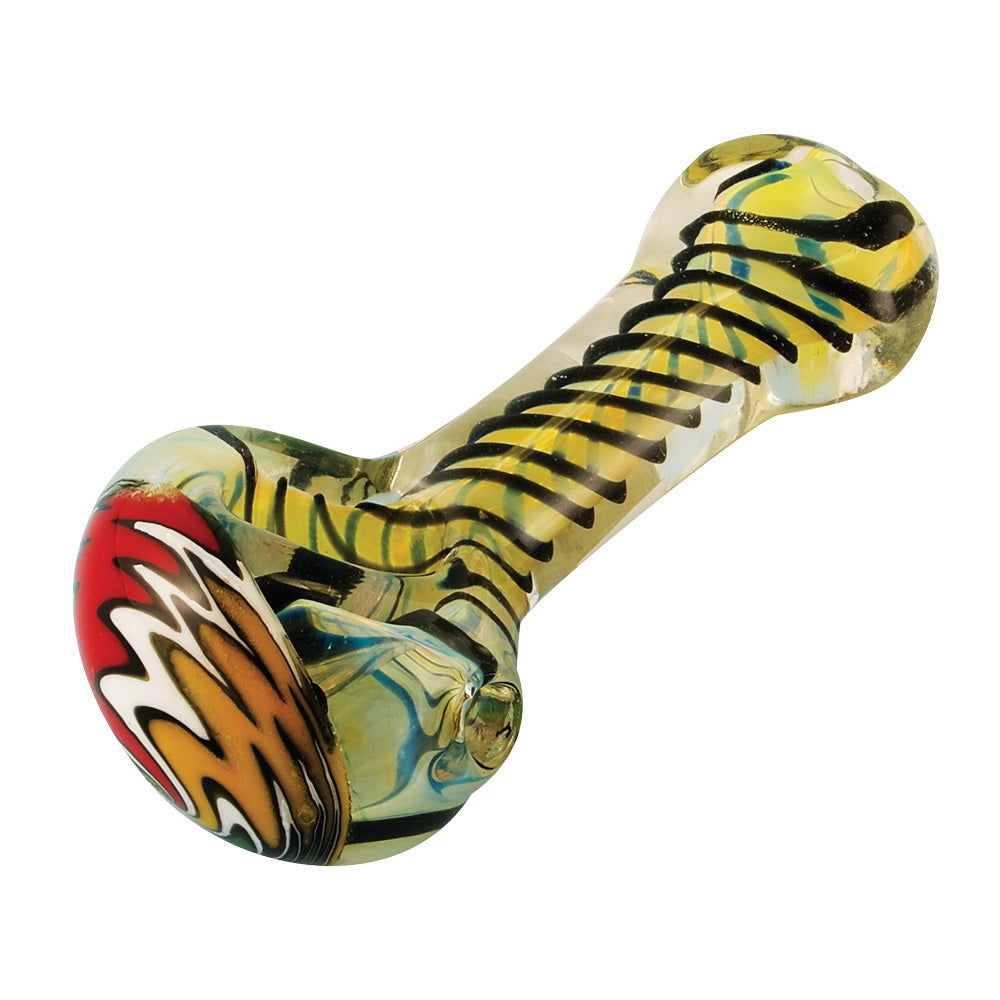 Multicolor Glass Spoon Pipe W/ Twists