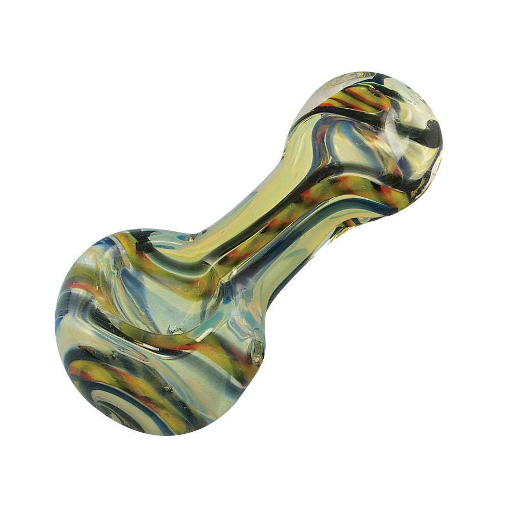 Inside Out Cane Glass Spoon Pipe