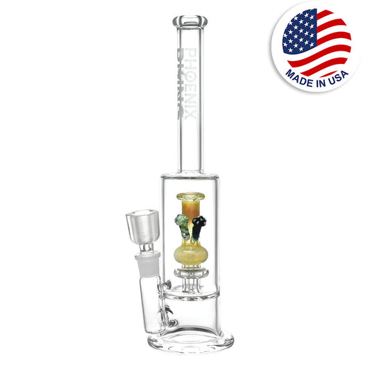 Phoenix Rising Mushroom Perc Water Pipe - 13.75"/19mm F