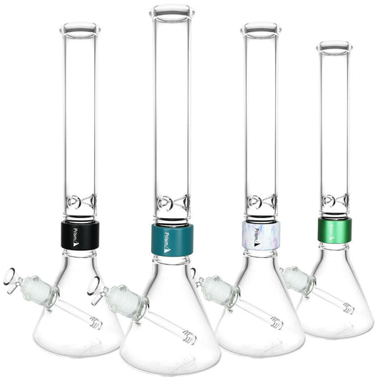 Prism Tall Beaker Single Stack Water Pipe | 18" | 14mm F | Clear