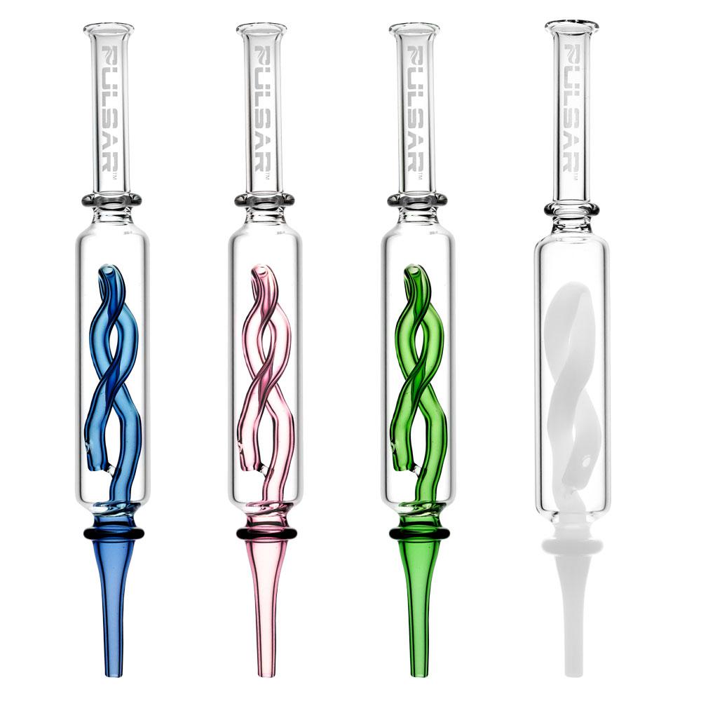 Pulsar Glass Inner Twist Perc Dab Straw