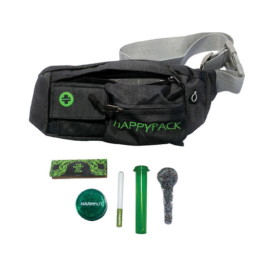 Happy Kit Happy Pack All In One Smoker's Fanny Pack Black