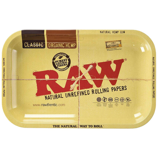 Raw Aluminum High Sided Rolling Tray 11" x 7"