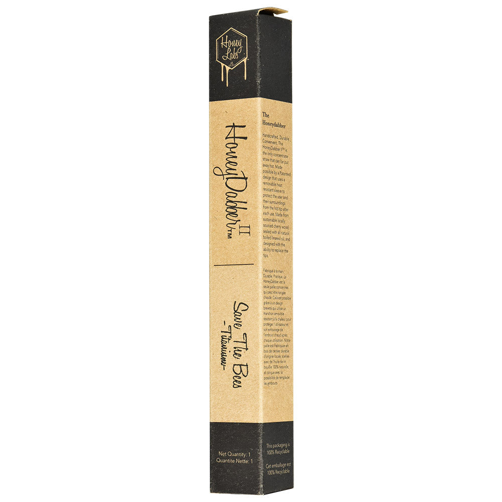 Honey Dabber II Cherry Wood Dab Straw | Save the Bees Packaging