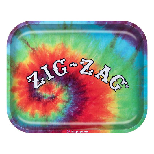 Zig Zag Large Metal Rolling Tray | Tie-Dye