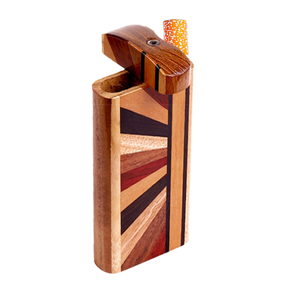Striped Wood Dugout w/ Horizon Woodworked Design | Large