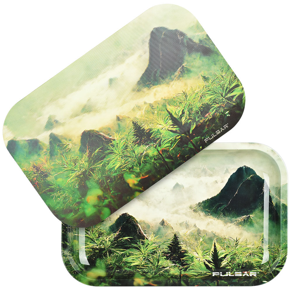 Pulsar Metal Rolling Tray w/ 3D Lid - 11"x7"/Sacred Valley