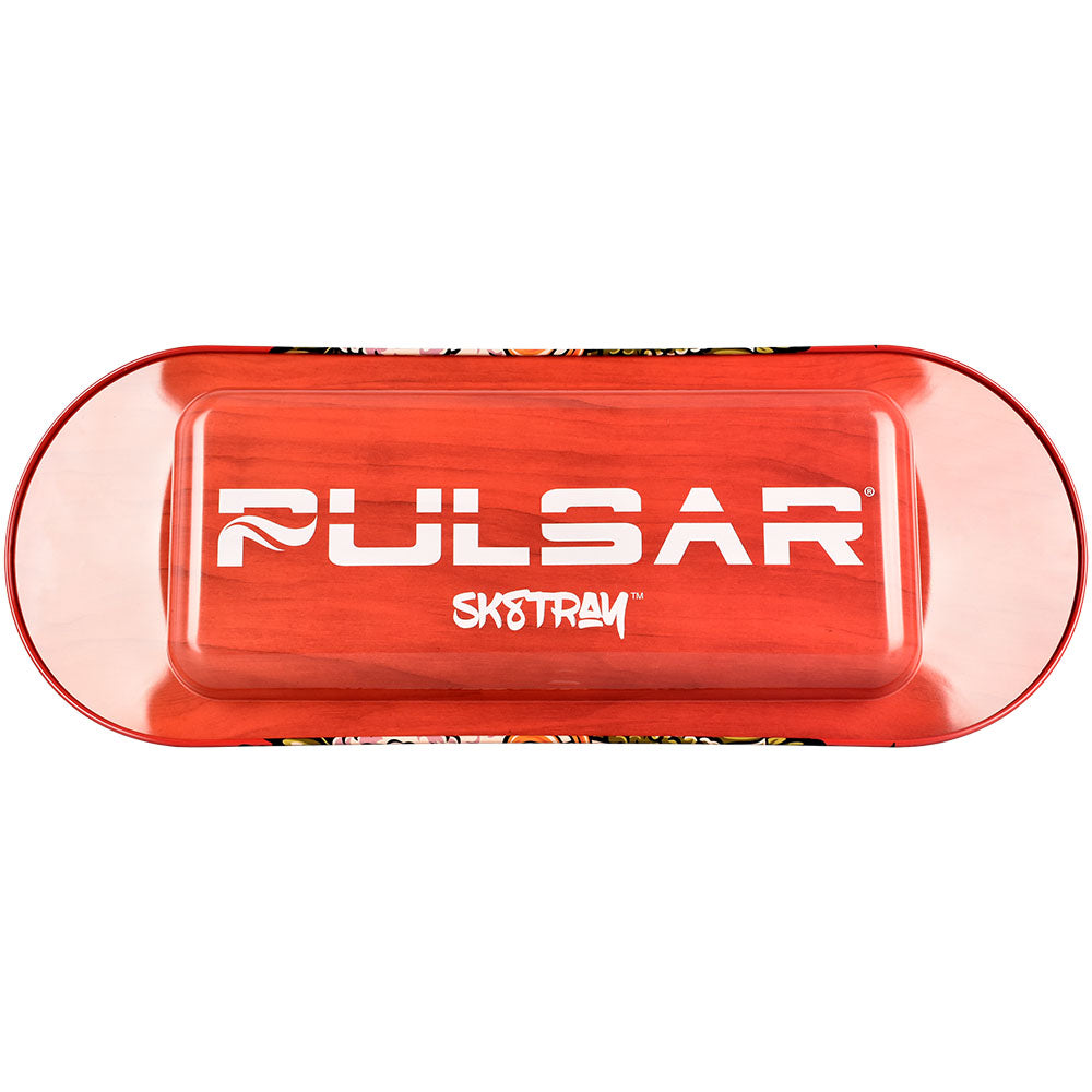 Pulsar SK8Tray Rolling Tray w/ 3D Lid - 7.25"x19.75"/Kush Native