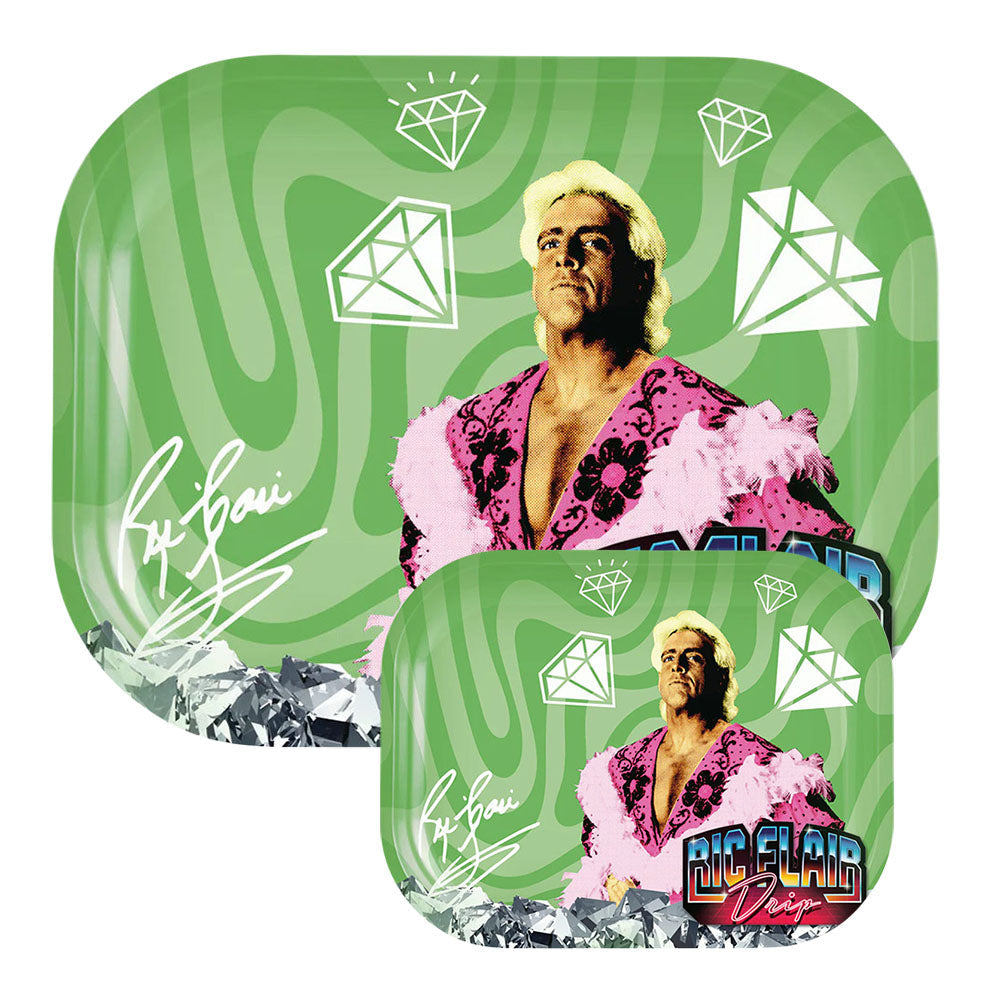 Ric Flair Drip Metal Rolling Tray | Pink Boa Diamond Sky