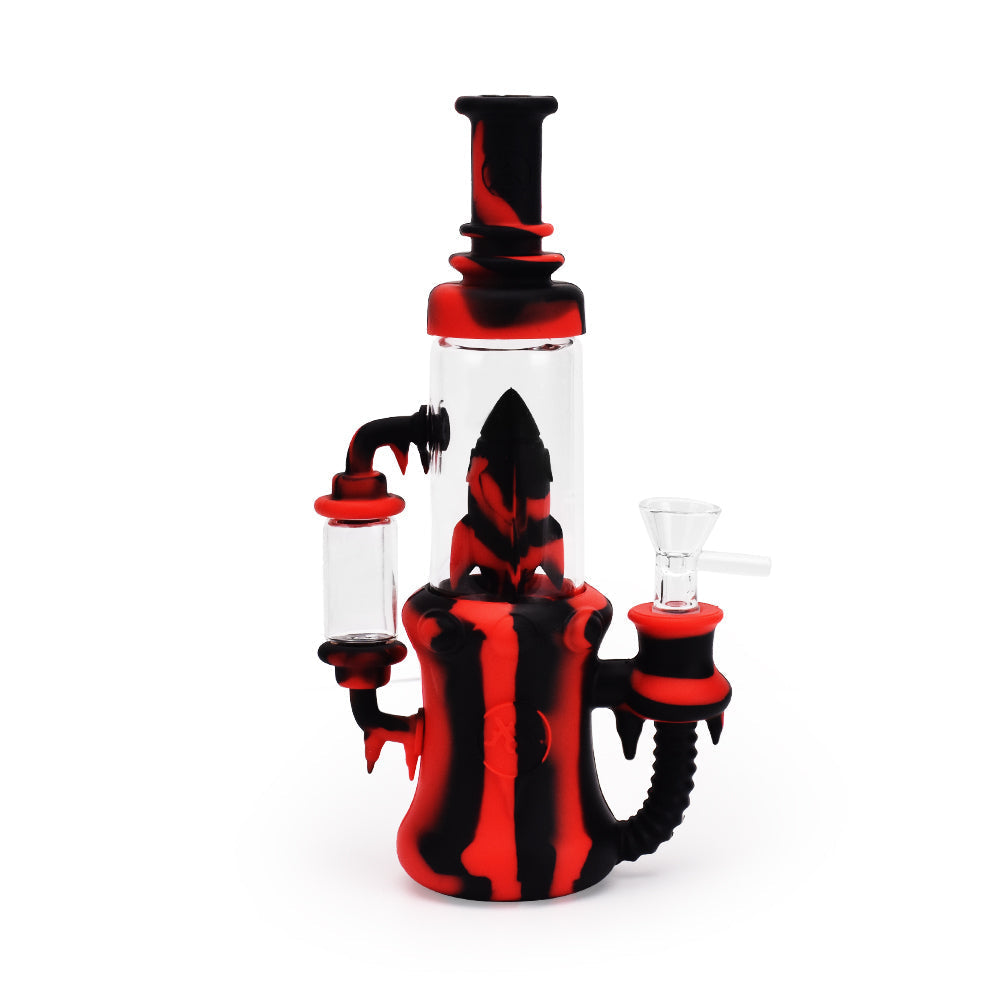 Ritual - 8.5'' Silicone Rocket Recycler - Black & Red