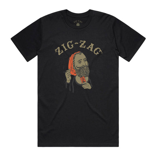 Zig Zag Gold Boris Cotton Blend T-Shirt - Black