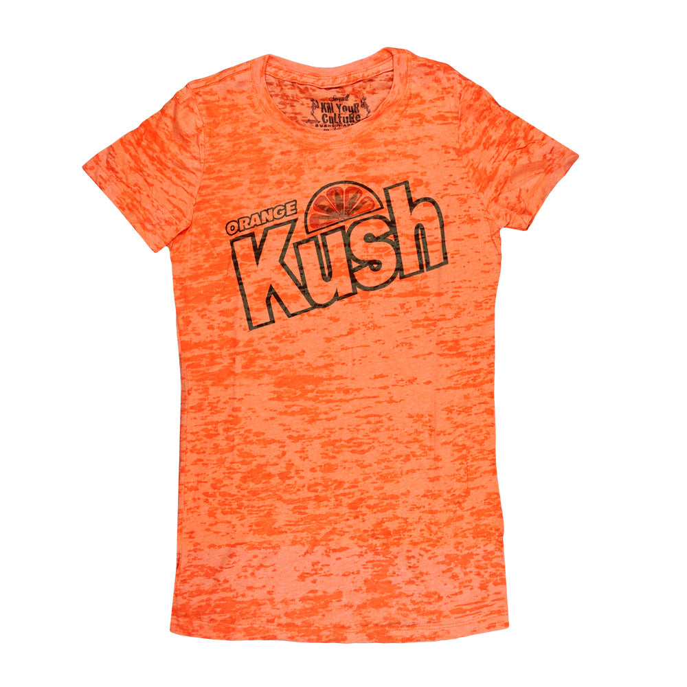 Kill Your Culture Orange Kush Women's Burnout T-Shirt