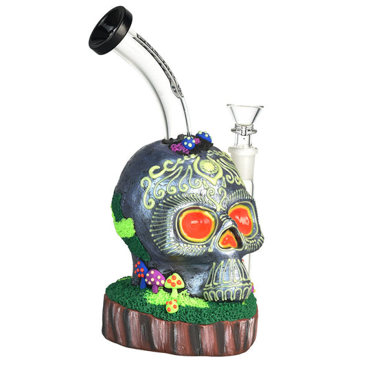 Pulsar Voodoo Skull Water Pipe - 9"/14mm F