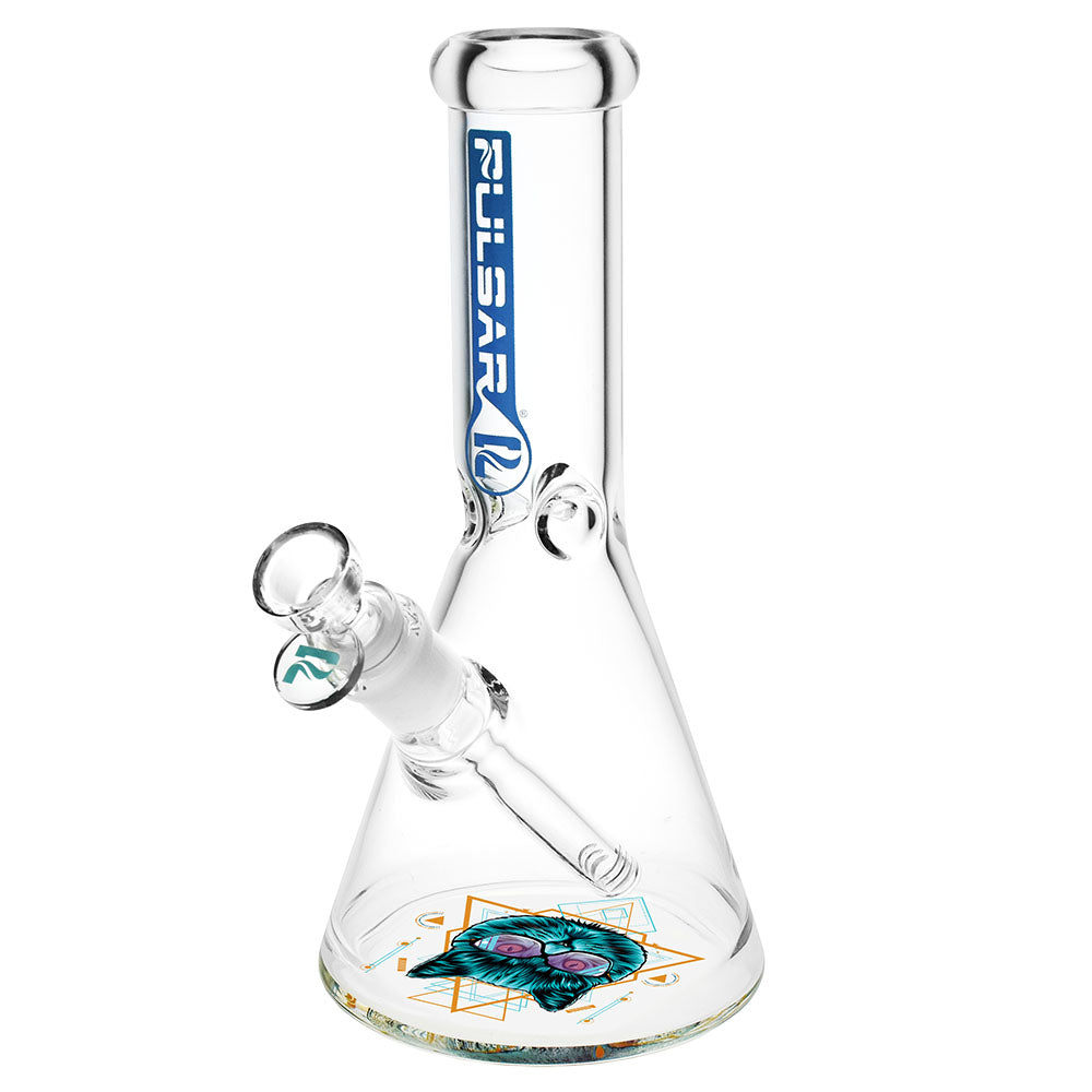 Pulsar Bottoms Up Sacred Cat Geometry Water Pipe - 10