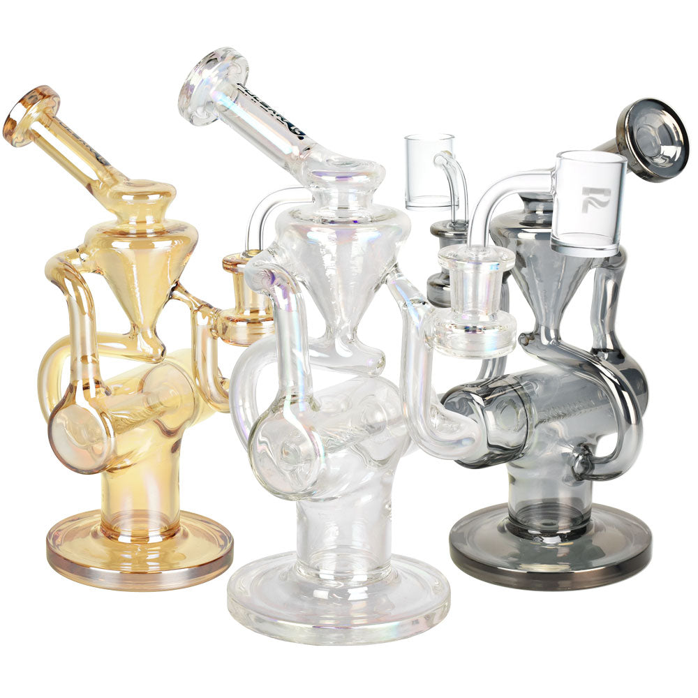 Pulsar Metallic Inline Recycler Dab Rig -8.25"/14mm F/Clrs Vary