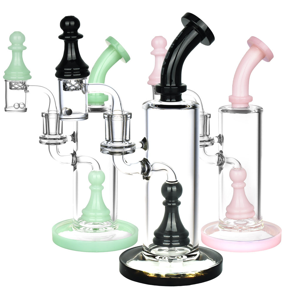 Pulsar Chess Pawn Dab Rig Set #2 - 9.25"/14mm F / Colors Vary