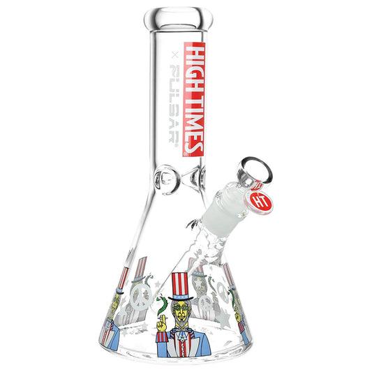 High Times x Pulsar Beaker Water Pipe - Uncle Sam / 10.5" / 14mm F
