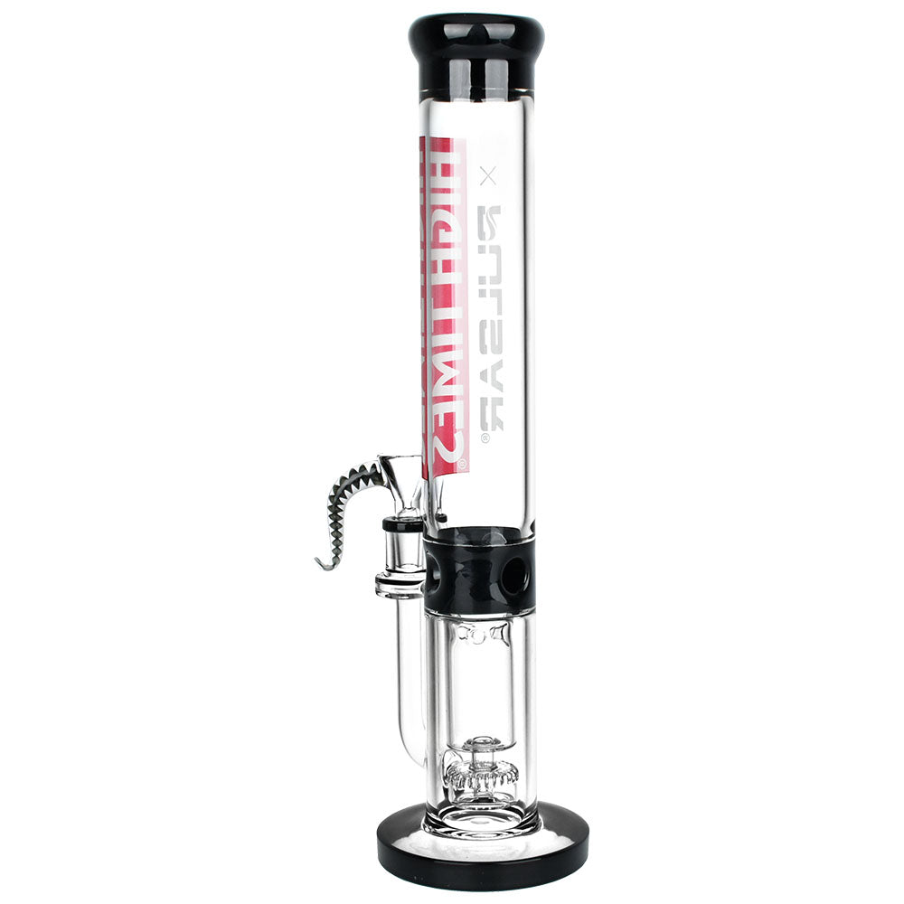 High Times x Pulsar Logo Straight Tube Recycler Water Pipe - 14.75" / 14mm F